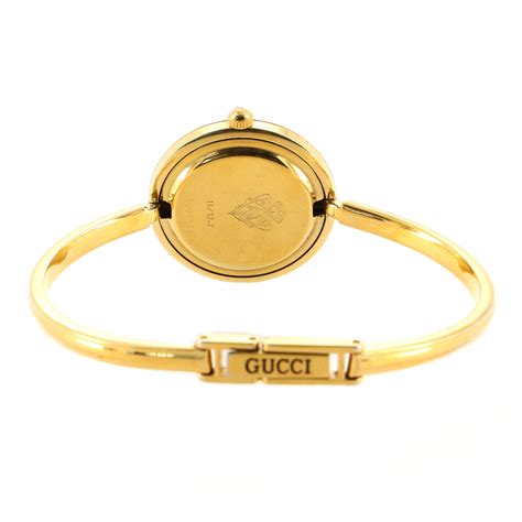 gucci vintage bangle bezel watch 1100 l|Gucci interchangeable bezel bangle watch.